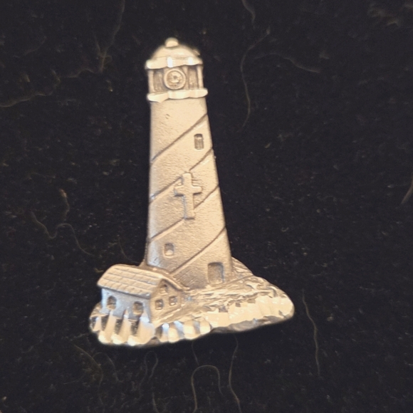Silver Lighthouse Pin - Picture 1 of 4